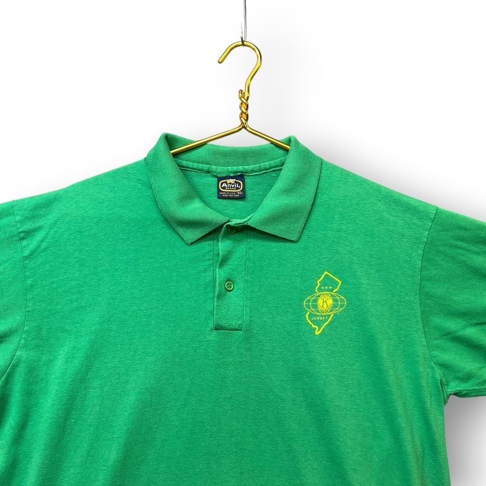 Vintage Kiwanis International New Jersey Polo Shirt USA Single Stitch Anvil XL
